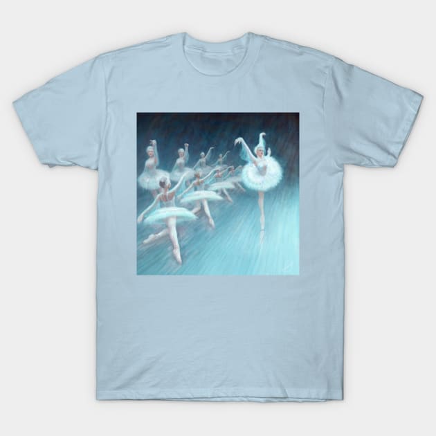 Dancing Swans T-Shirt by eosofdawn